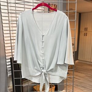 Elegant White Button-Down Blouse